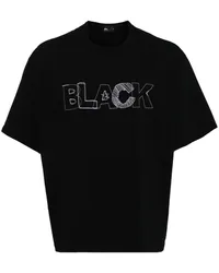 kolor T-Shirt mit Logo-Stickerei Schwarz