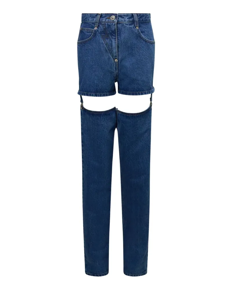 pushBUTTON detachable garter jeans - Blau Blau