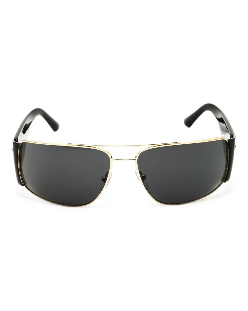 Versace Sonnenbrille mit eckigem Gestell - Gold Gold
