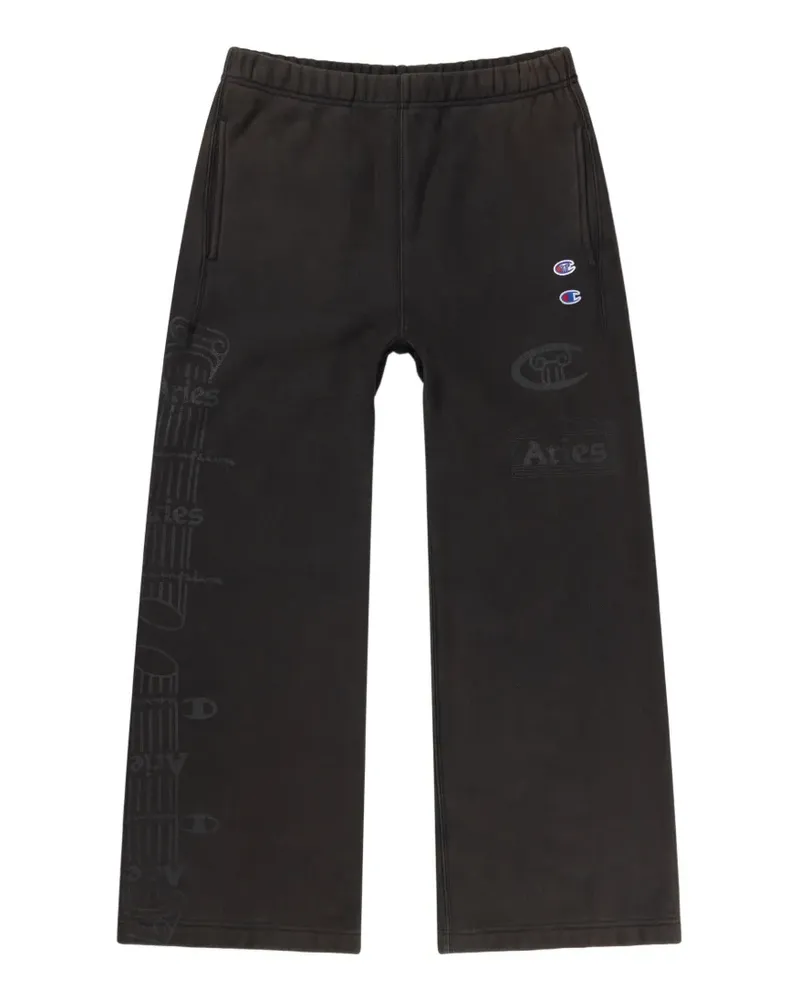 Champion logo-print trousers - Braun Braun