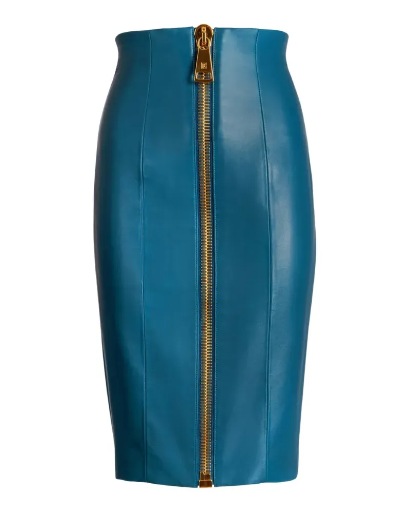 Balmain Rock aus Lammleder mit Reißverschluss - Blau Blau