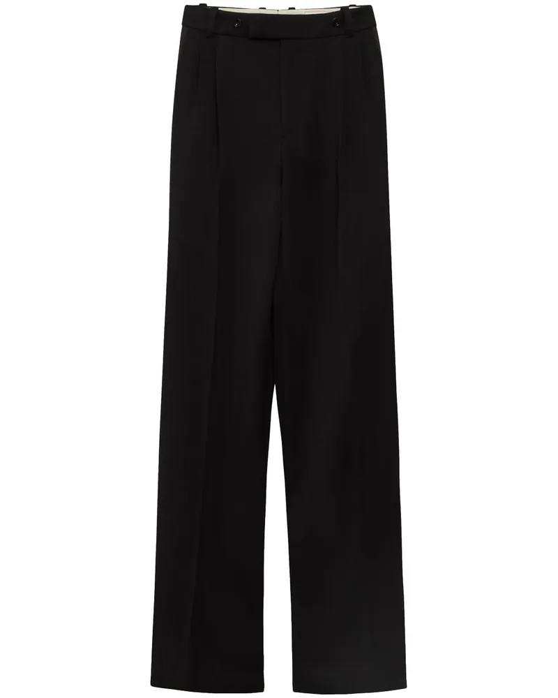 Alexander McQueen Halbhohe Straight-Leg-Hose - Schwarz Schwarz