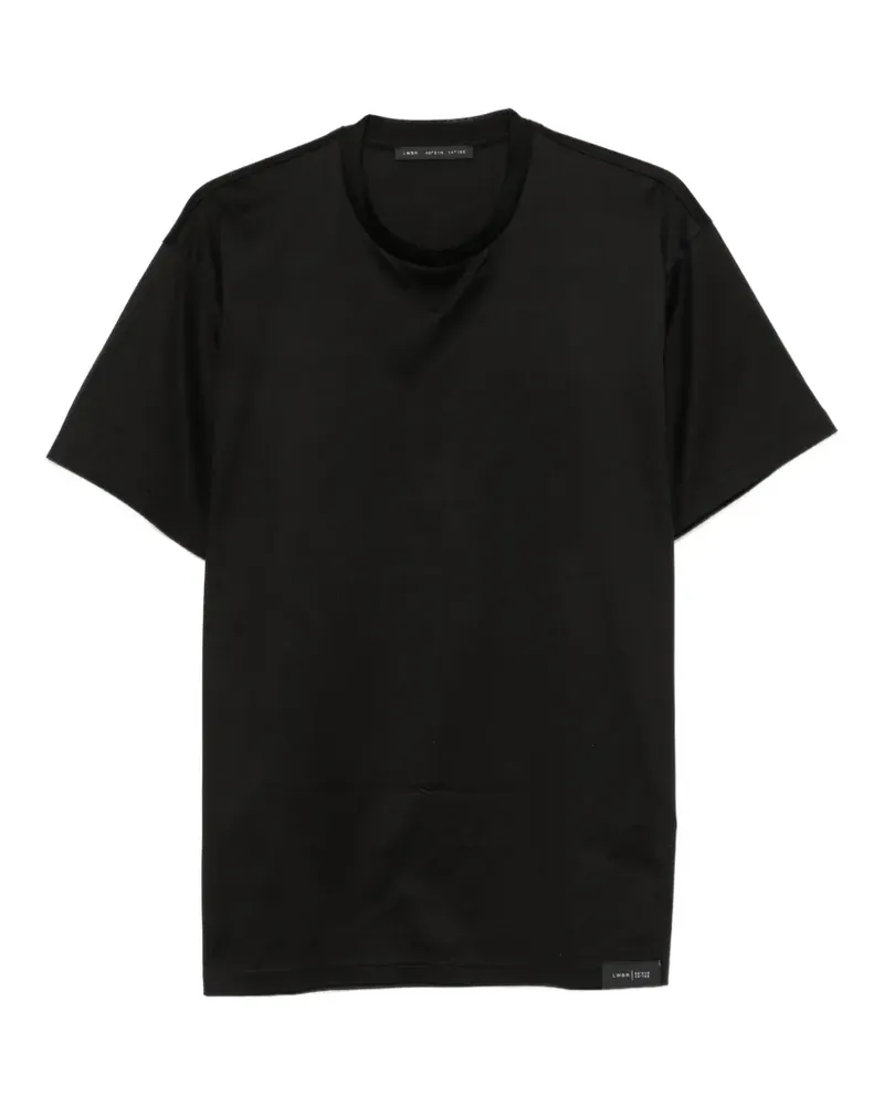 Low Brand T-Shirt mit Logo-Patch - Schwarz Schwarz