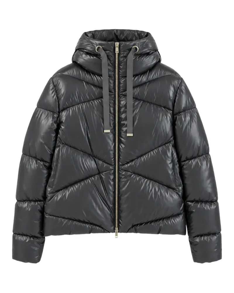 Herno Gesteppte Kapuzenjacke - Schwarz Schwarz