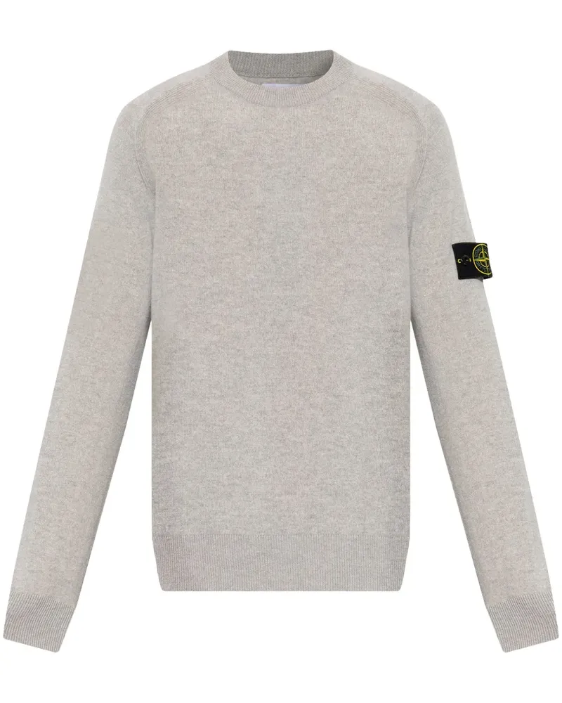 Stone Island Pullover mit Kompass-Patch - Grau Grau