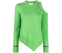 Schulterfreier Pullover - Grün