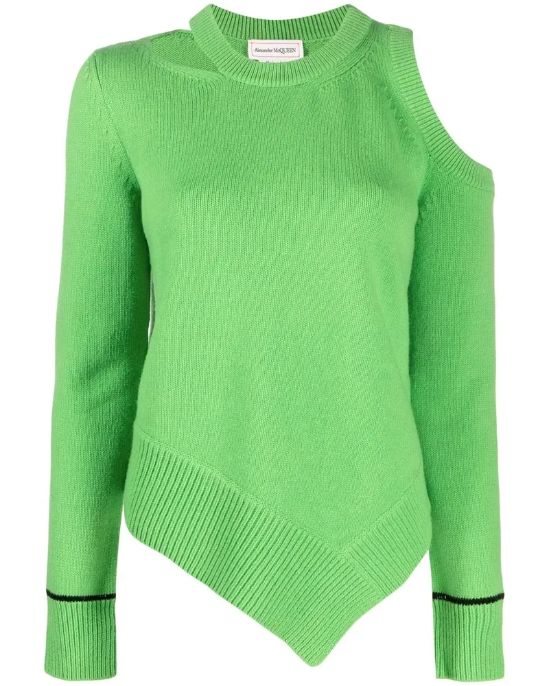 Alexander McQueen Schulterfreier Pullover - Grün Grün