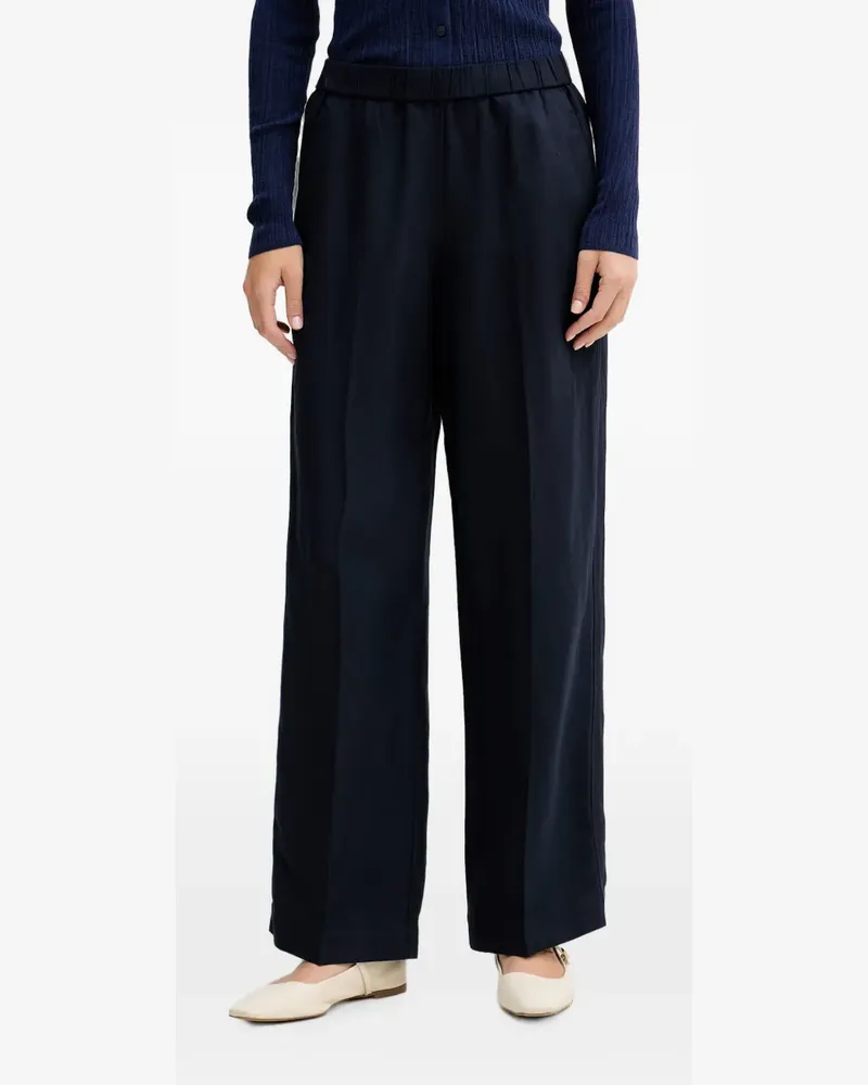 Gant elasticated-waist palazzo pants - Blau Blau