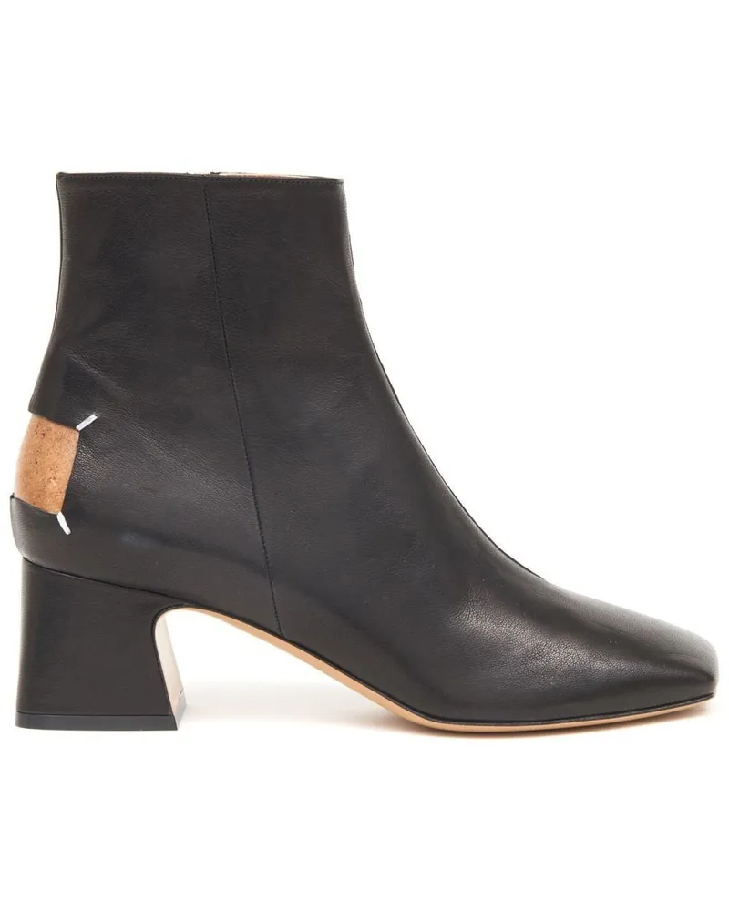Maison Margiela Décortiqué Stiefel mit Ziernähten 60mm - Schwarz Schwarz