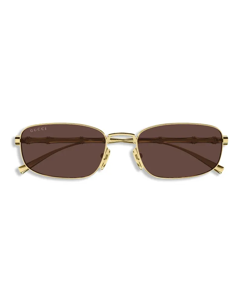 Gucci Eckige Sonnenbrille - Gold Gold