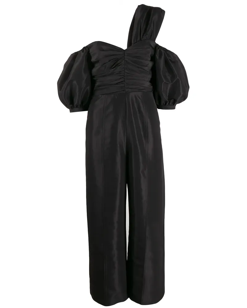 Self-Portrait Asymmetrischer Jumpsuit - Schwarz Schwarz