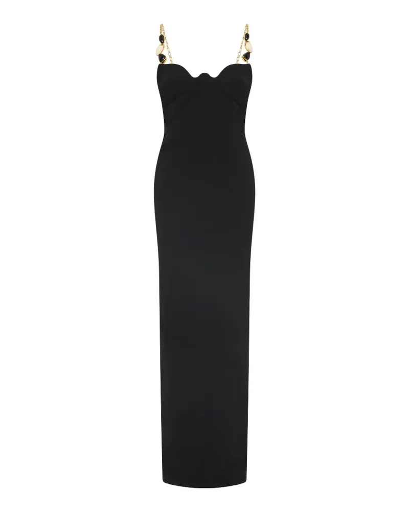 Rachel Gilbert Riccardo Abendkleid mit verziertem Riemen - Schwarz Schwarz