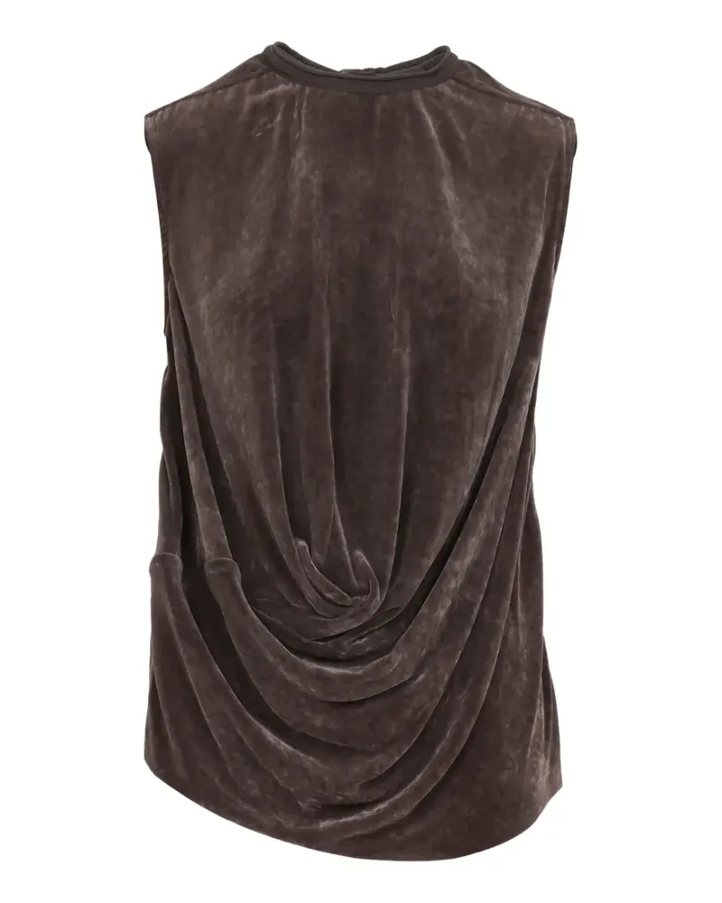 Rick Owens draped sleeveless top - Braun Braun