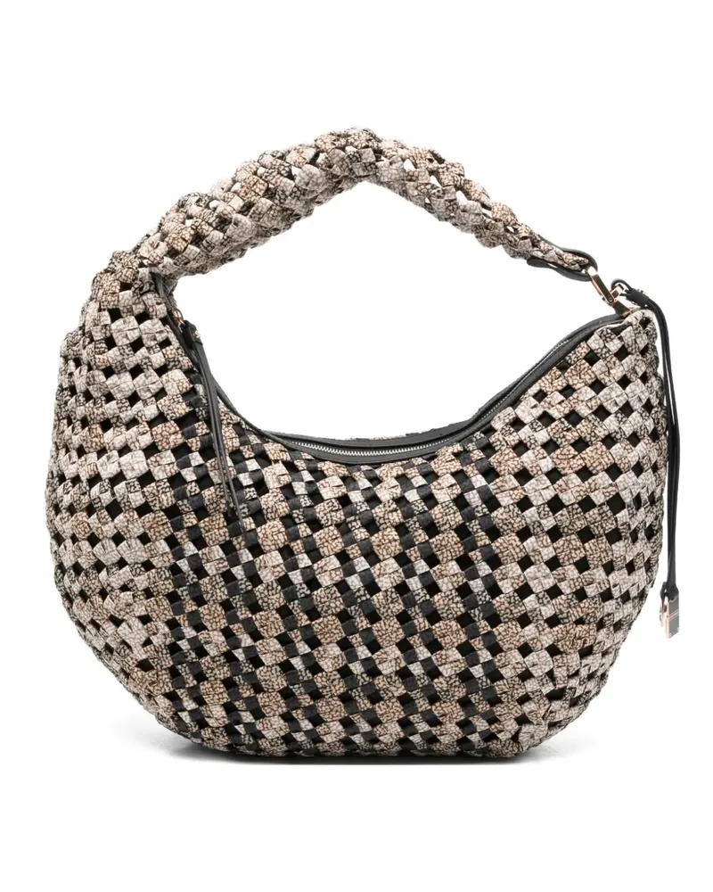 Borbonese woven zip-top tote bag - Nude Nude