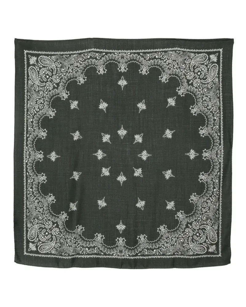 Destin paisley-print wool scarf - Schwarz Schwarz