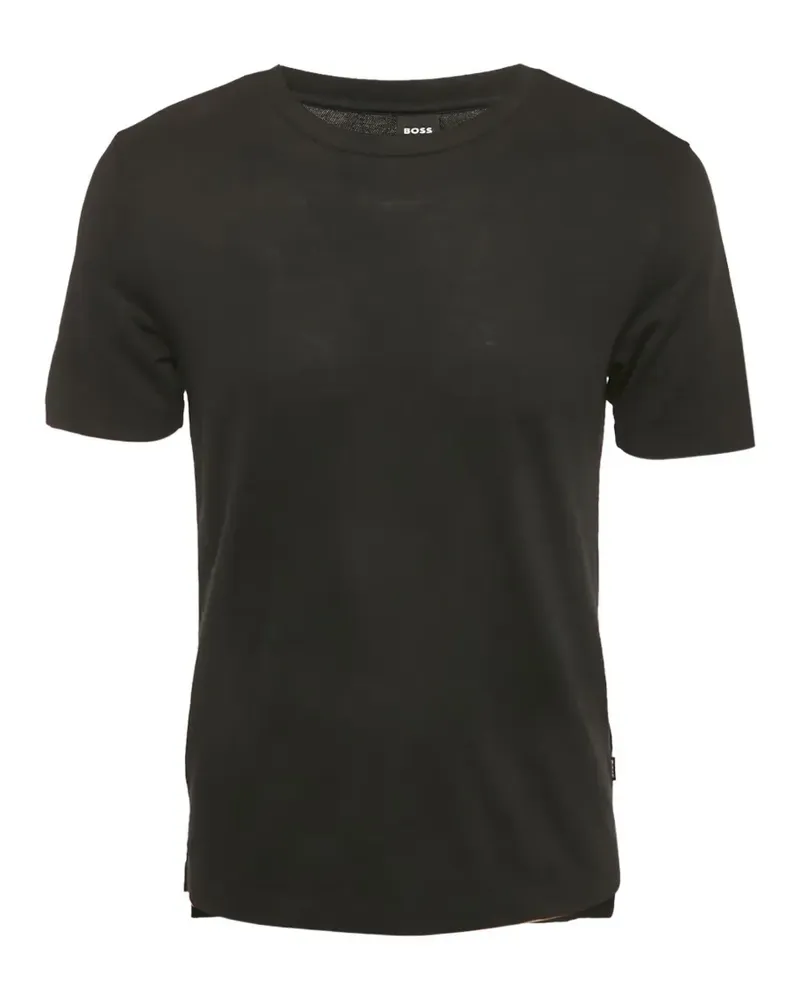 HUGO BOSS Thompson fine-knit T-shirt - Schwarz Schwarz
