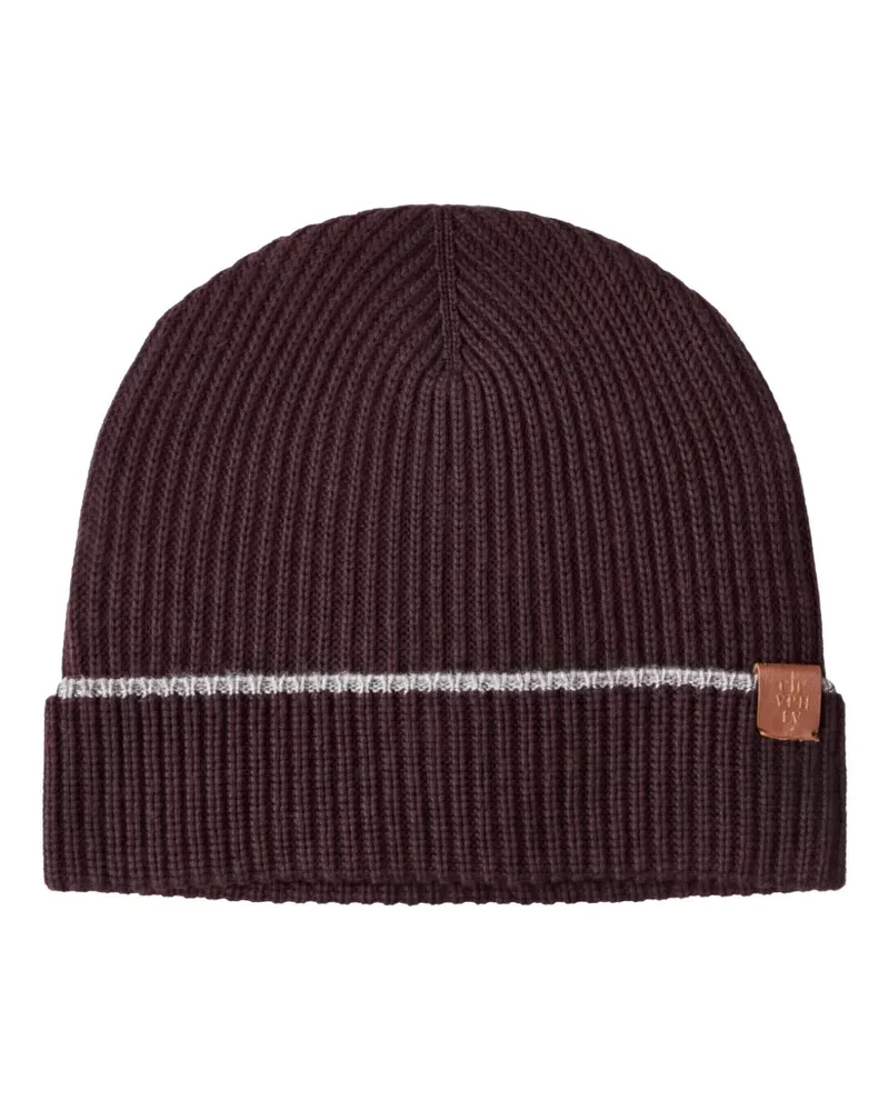Eleventy Gerippte Beanie - Braun Braun