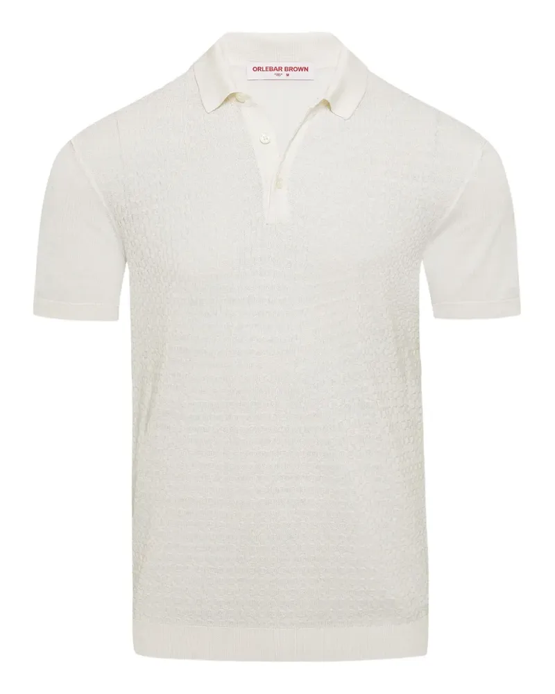 Orlebar Brown Strukturiertes Poloshirt - Weiß Weiß