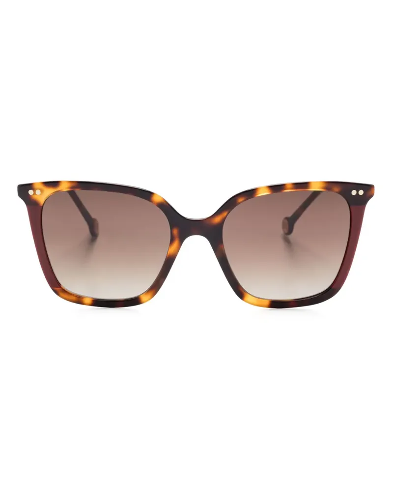Carolina Herrera New York Sonnenbrille mit eckigem Gestell - Braun Braun