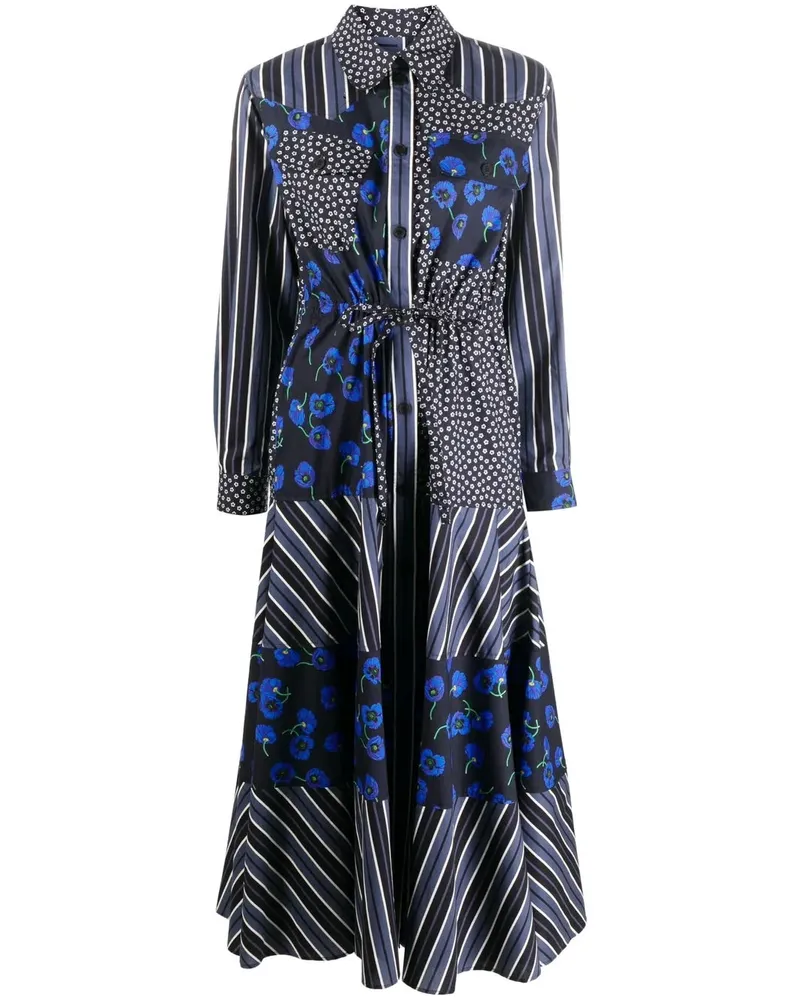 Kenzo Hemdkleid mit Print-Mix - Blau Blau