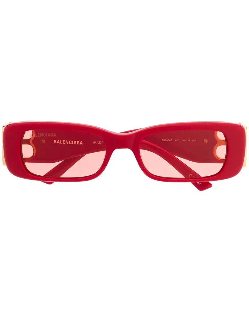 Balenciaga Eckige Sonnenbrille - Rot Rot