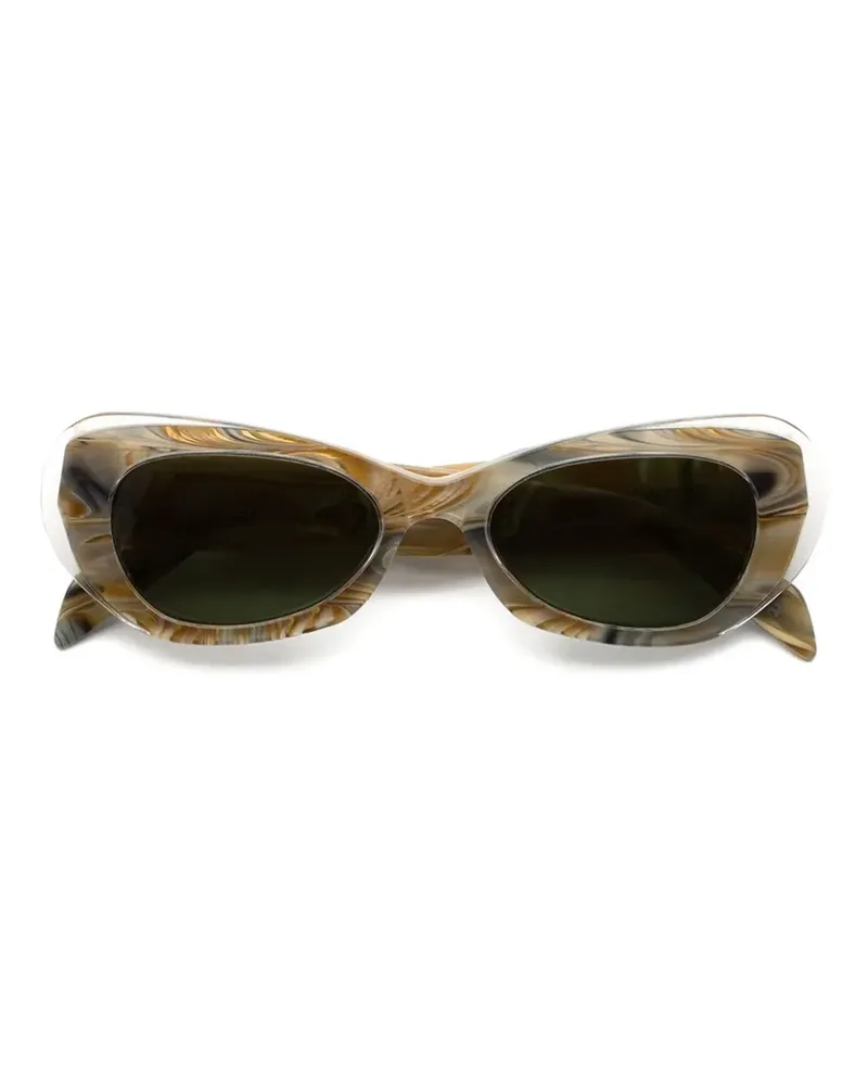 RETROSUPERFUTURE Boogie Sonnenbrille mit geometrischem Gestell - Nude Nude