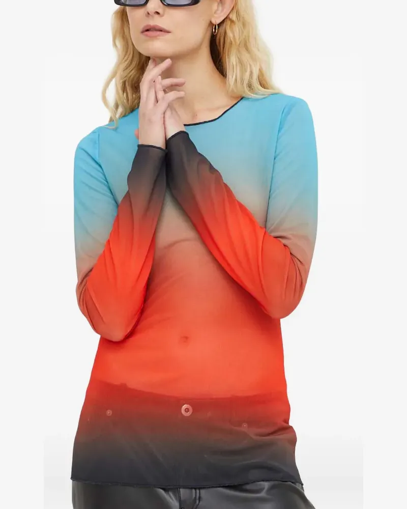 Won Hundred long-sleeved top - Blau Blau