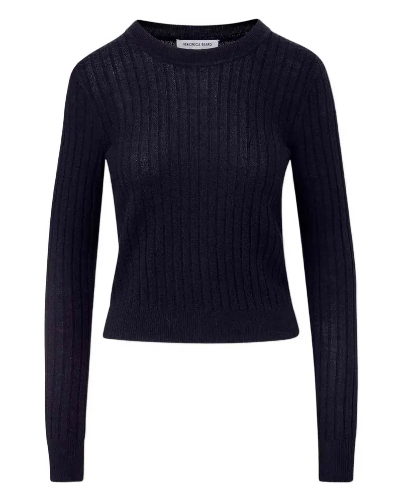 Veronica Beard Gerippter Merino-Pullover - Blau Blau