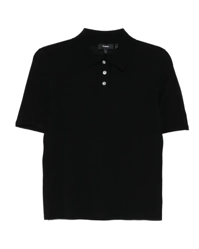 Theory piped short-sleeve polo shirt - Schwarz Schwarz