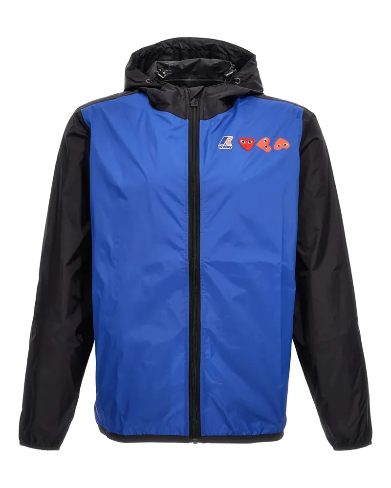 Comme des Garçons x K-Way hooded logo jacket - Blau Blau