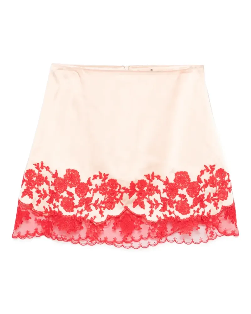 Ermanno Scervino Minirock mit Spitzenborten - Nude Nude