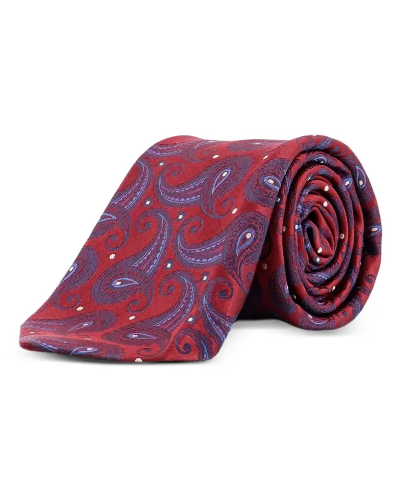 Kiton paisley-pattern tie - Rot Rot