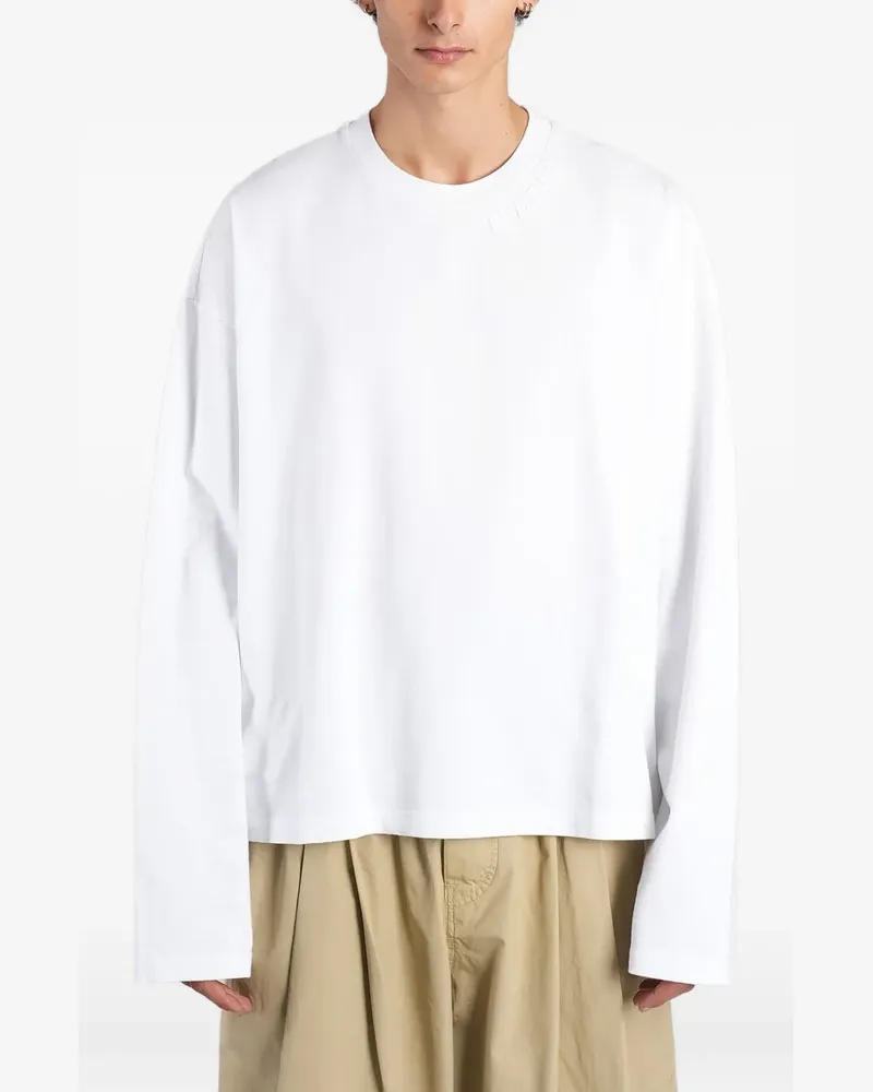 Marni T-Shirt mit Logo-Stickerei - Weiß Weiß
