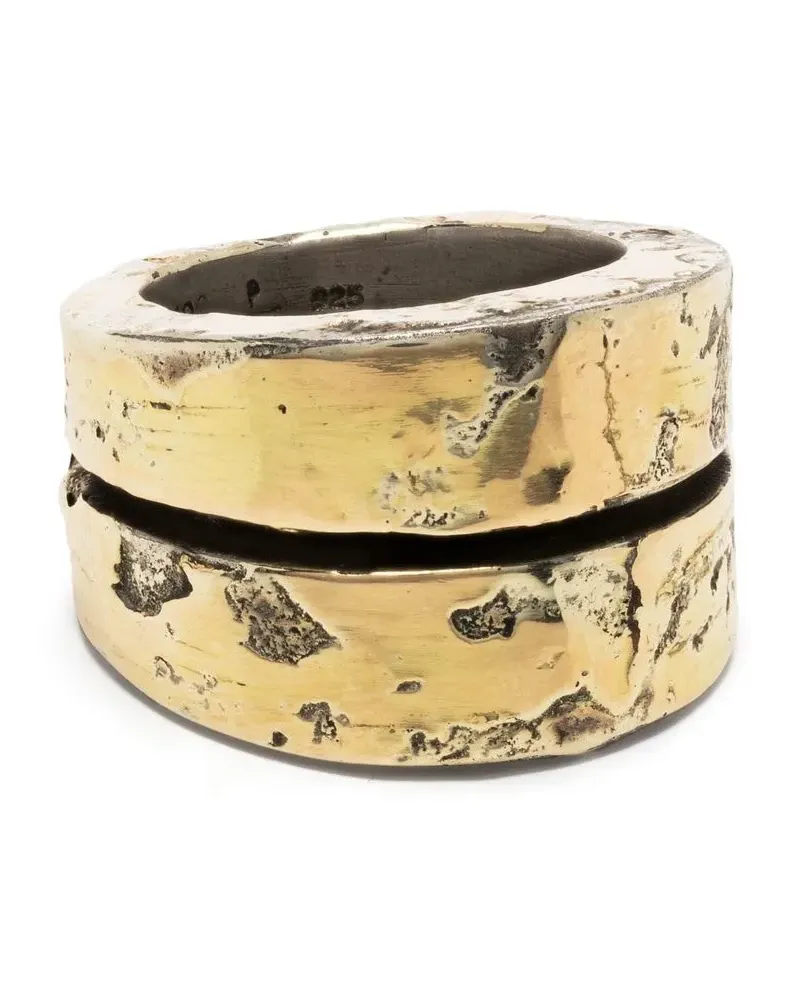 Parts Of Four Vergoldeter Crevice Ring - Gelb Gelb