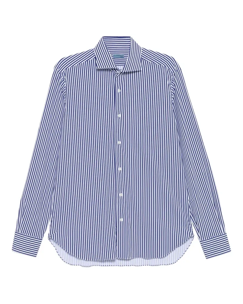 BARBA striped long-sleeve shirt - Blau Blau
