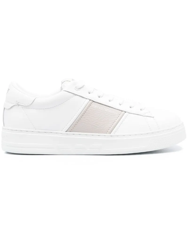 Emporio Armani Sneakers Mit Streifen Weiß