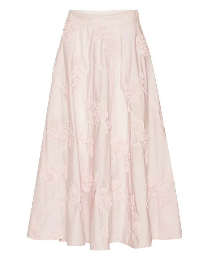 ROTATE Birger Christensen flower midi skirt - Rosa Rosa
