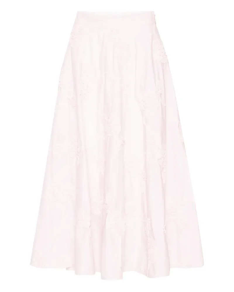 ROTATE Birger Christensen flower midi skirt - Rosa Rosa