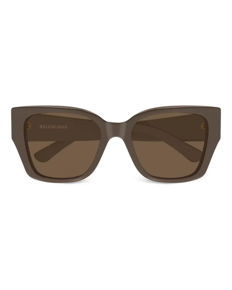 Balenciaga square logo sunglasses - Braun Braun