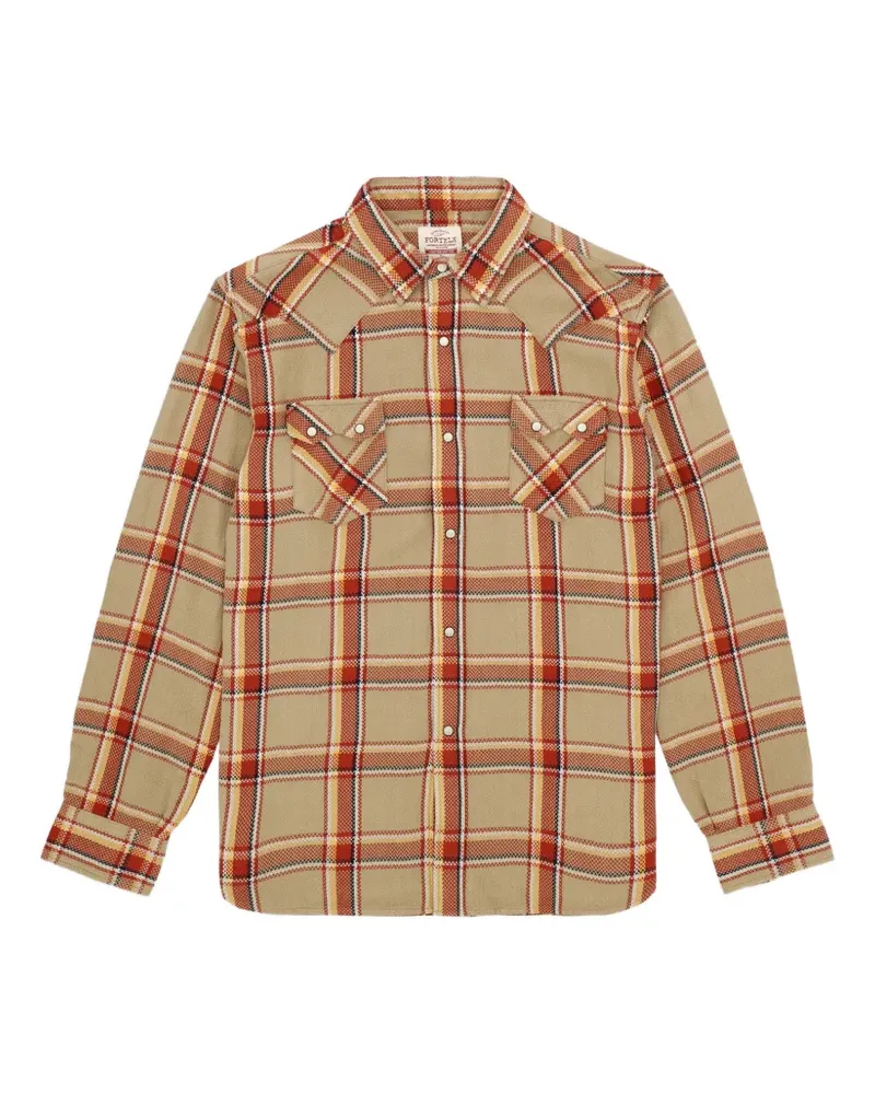 Fortela tartan button shirt - Nude Nude