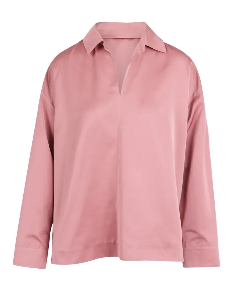 Max Mara Bluse mit V-Ausschnitt und verzierten Bündchen - Rosa Rosa