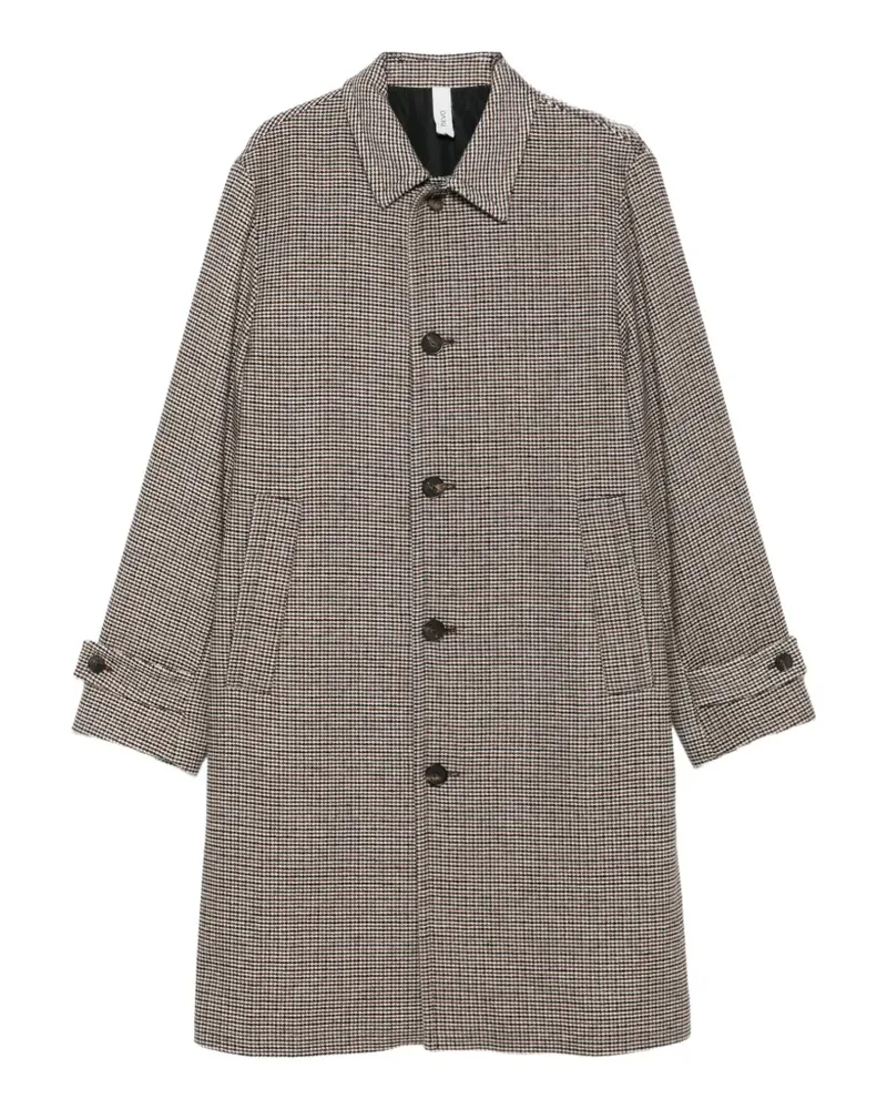 Hevò Loconia houndstooth-pattern coat - Nude Nude