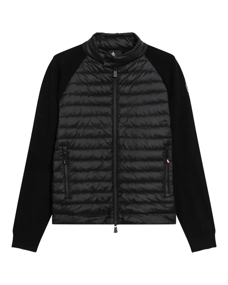 Moncler quilted zip sweater - Schwarz Schwarz