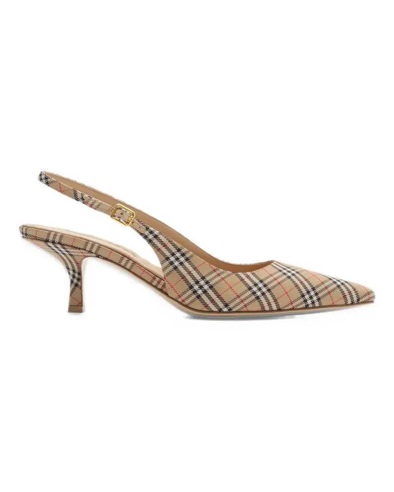 Burberry Check Dame slingback pumps - Nude Nude