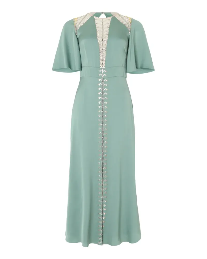 Temperley London Wildlife crystal-embellished midi dress - Grün Grün