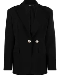 Amen Blazer mit fallendem Revers Schwarz