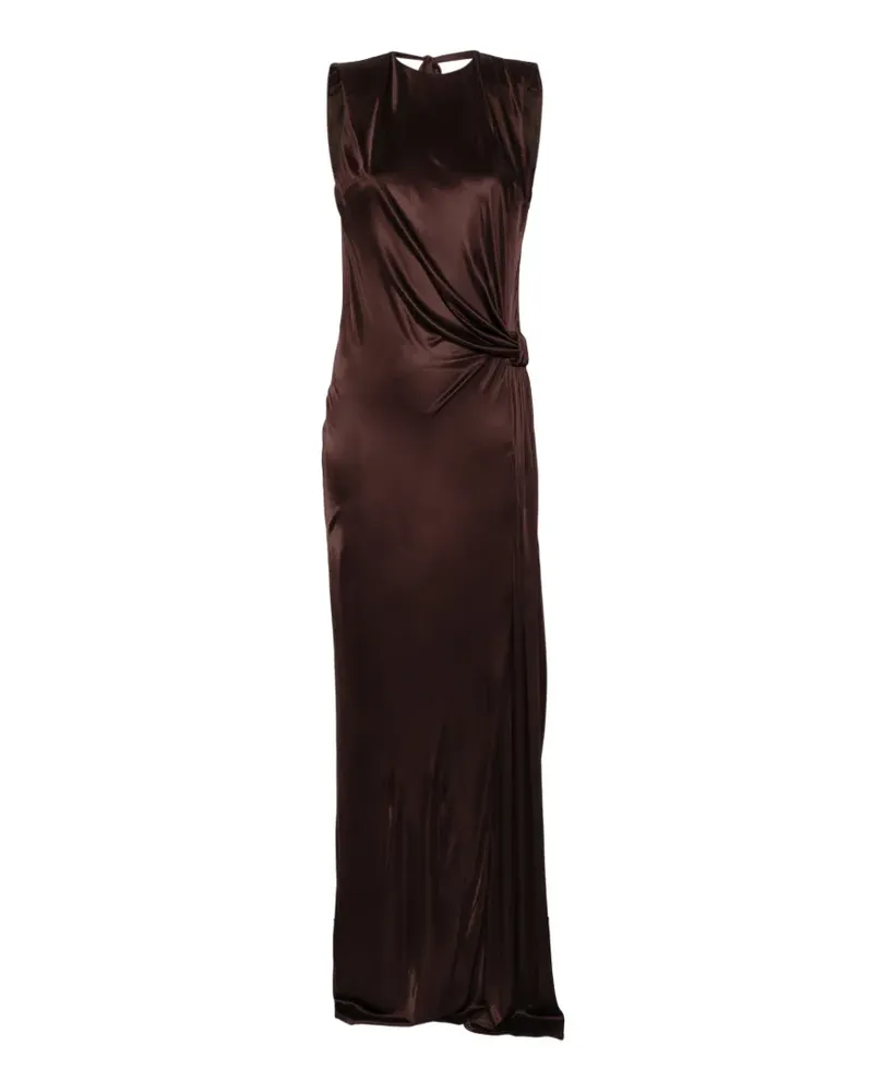 Elisabetta Franchi open-back maxi dress - Braun Braun