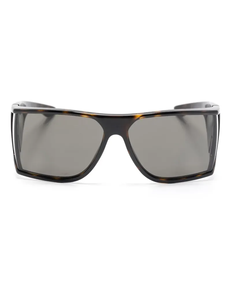 Saint Laurent Sonnenbrille mit Logo-Print - Braun Braun
