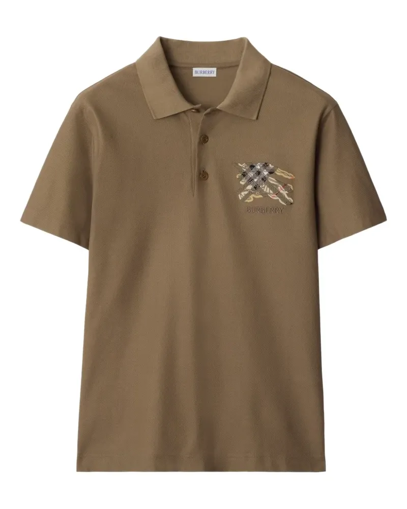 Burberry Poloshirt mit Equestrian Knight-Check - Braun Braun