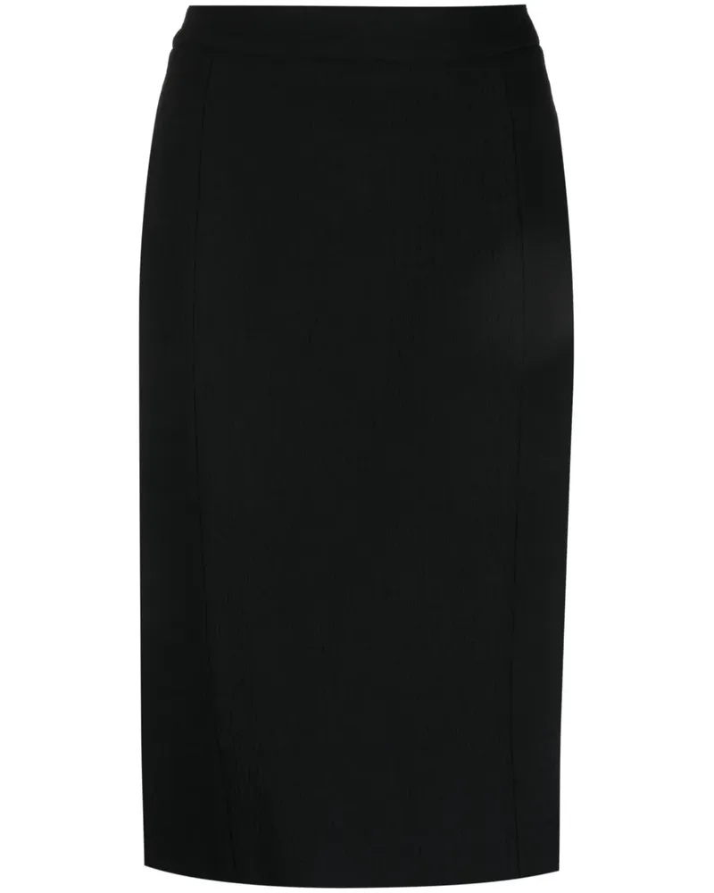 Moschino Knielanger Bleistiftrock - Schwarz Schwarz